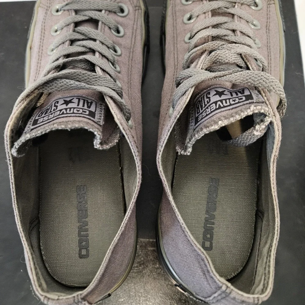 Converse Chuck Taylor  117961F Low Top Gray/Black Sneaker Shoes Men's 10